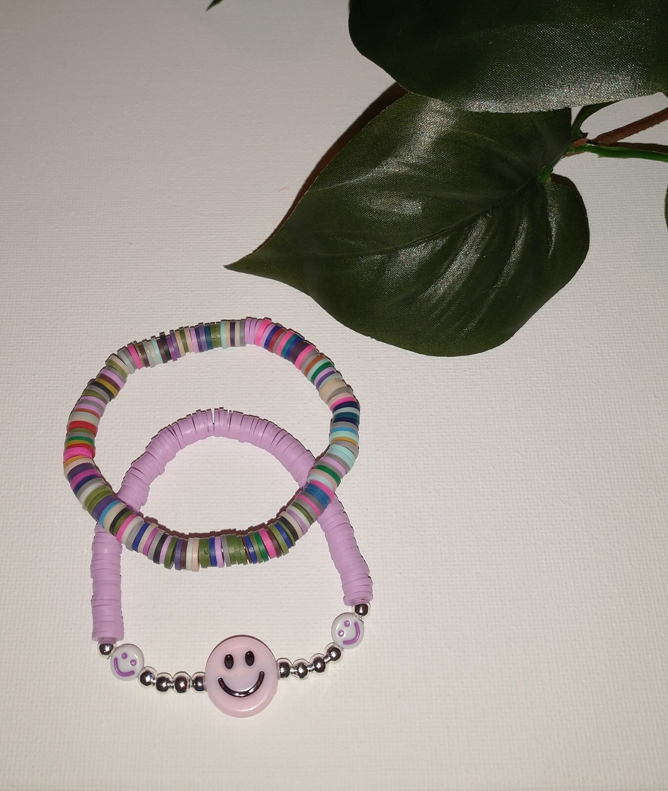 Bracelet Lot 14 / Clay Bead Bracelet – Toddler to Teen sizes 6.5 – 7 inches