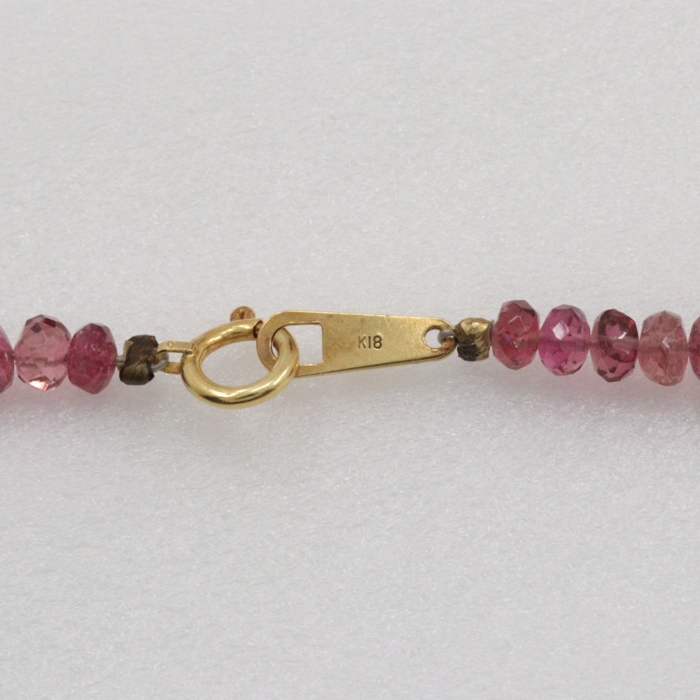 Necklace pink K18 yellow gold/Ruby 10.2g Women