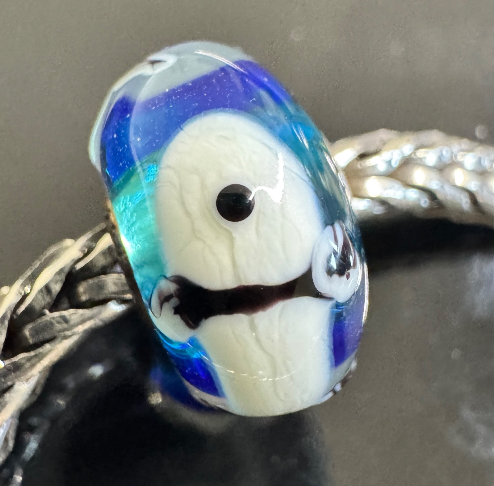 NEW💕 Trollbeads UNIQUES Critters Beautiful BLUE BASE Koi Fish