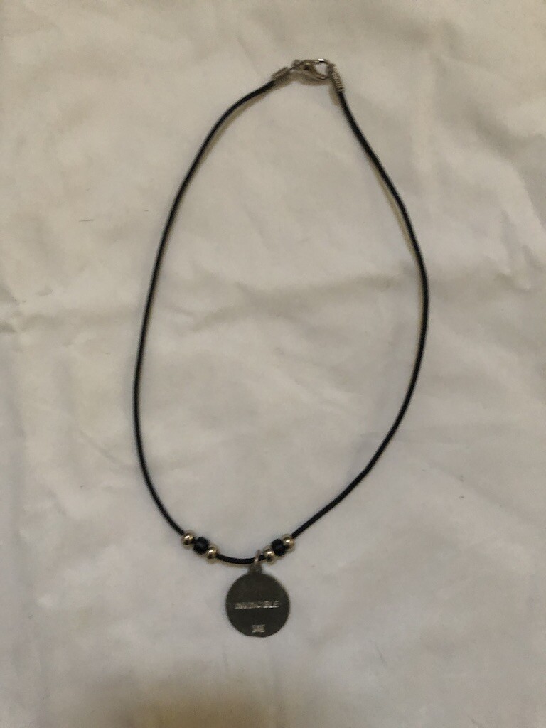 Made in USA Native American Hand Crafted Black Silver Necklace INVINCIBLE New
