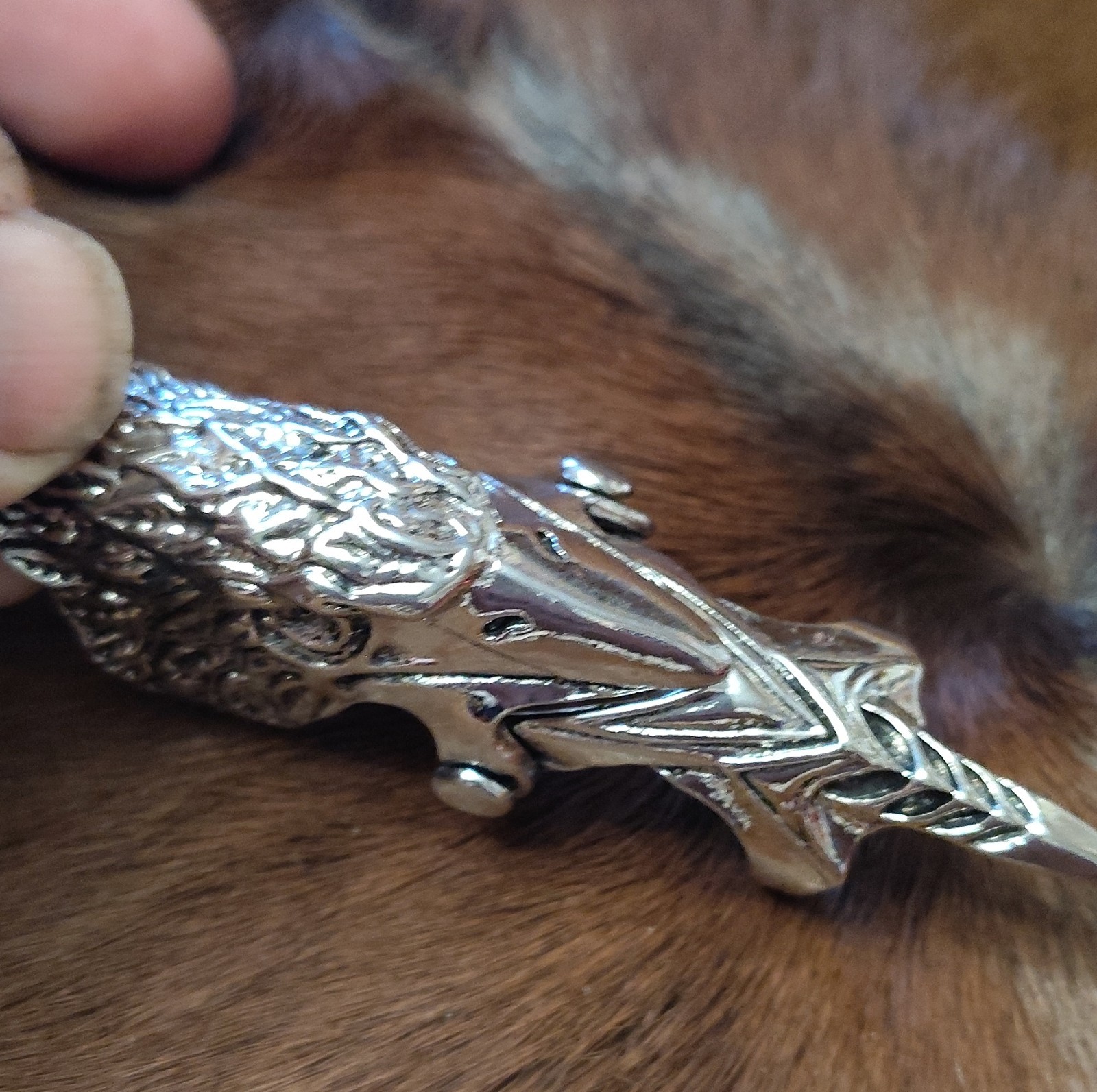 Silver Tone Bird Full Finger Adjustable Ring, Animal Style, Finger armor