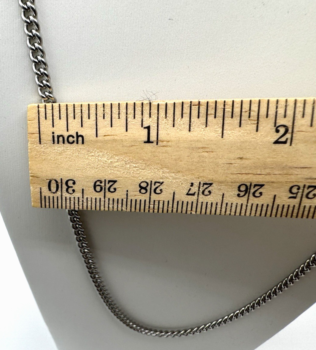 3.5mm Stainless Steel Curb Link Chain Necklace Silver Tone Unisex 24″ NEW
