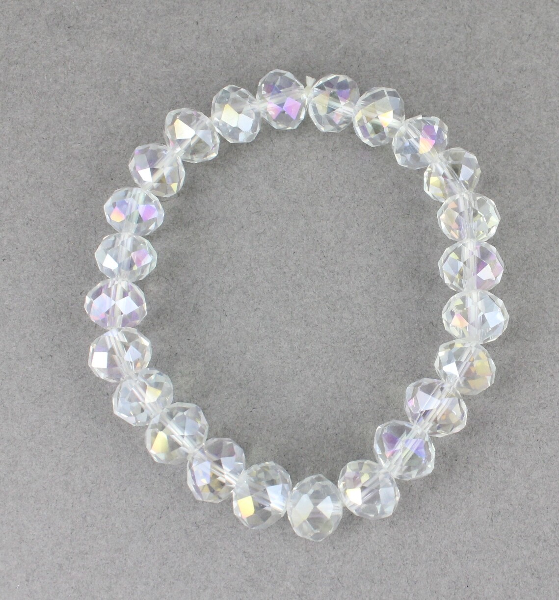 Stretch faceted bead bracelet stretchy stackable plastic beads beaded