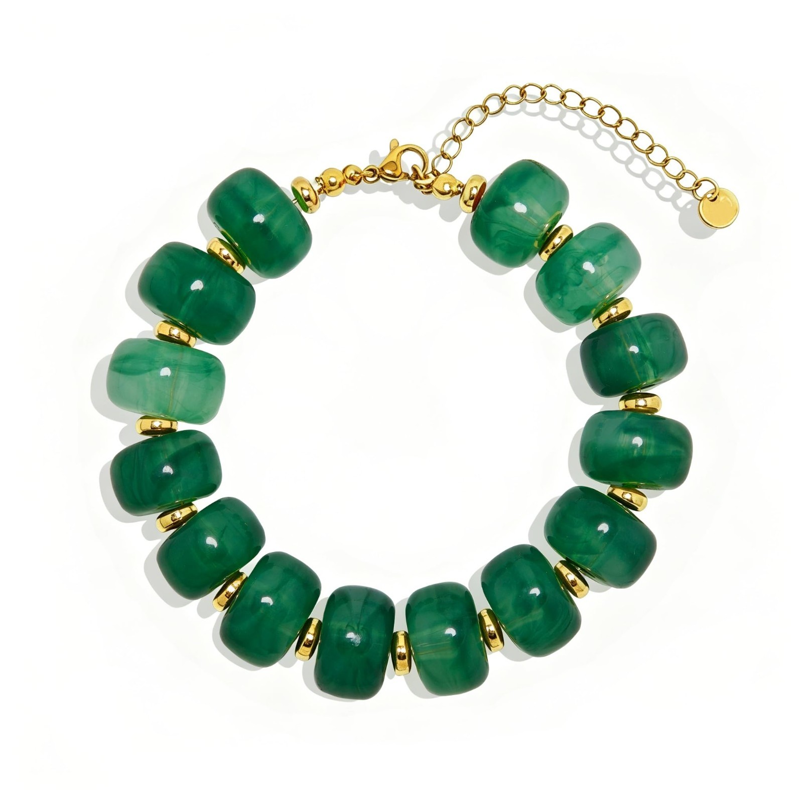 Chunky Beaded Bracelet Acrylic Big Round Bead Bracelet Resin Large Beads Elastic