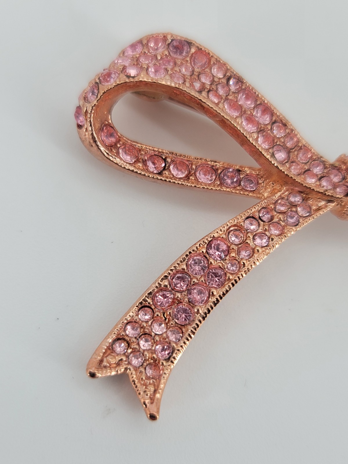 Lot of 2 KJL Marked Kenneth Jay Lane Pink Bow Brooch Pins