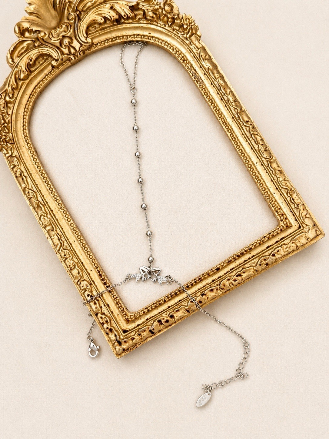 3/$39! Platinum Plated Butterfly Hand Chain Dainty Crystal Slave Bracelet