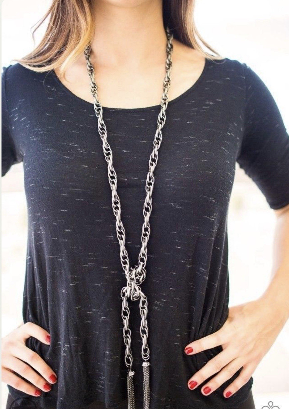 Paparazzi Scarfed For Attention- Black Necklaces