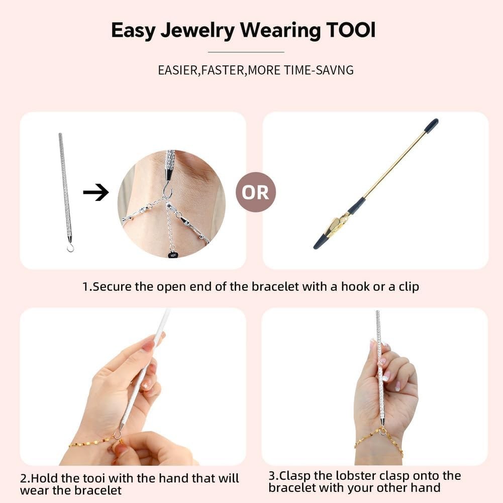 Chic 2-Piece Bracelet Helper Tool for Arthritis – Stylish Jewelry Fastening Aid