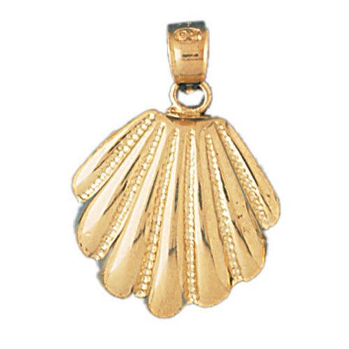 Seashell Charm Pendant 14k Gold (2.4 Grams)