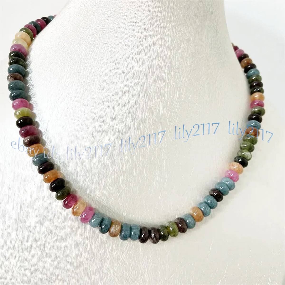 Natural Colorful Tourmaline Rondelle Gemstone Beads Necklace 14-48” 4x6mm 5x8mm