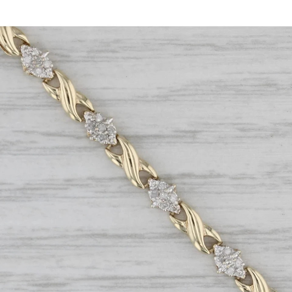 8 Ct Marquise Simulated Diamond Gorgeous Tennis Bracelet 14k Yellow Gold Plated