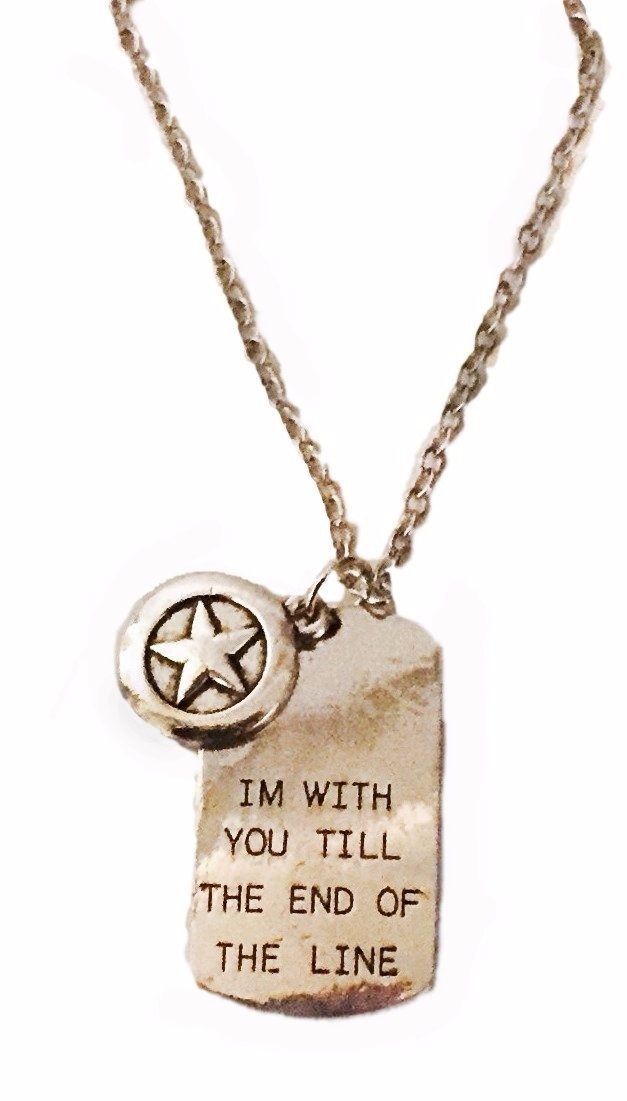 CAPTAIN AMERICA “I’m With You…” Stainless Steel PENDANT