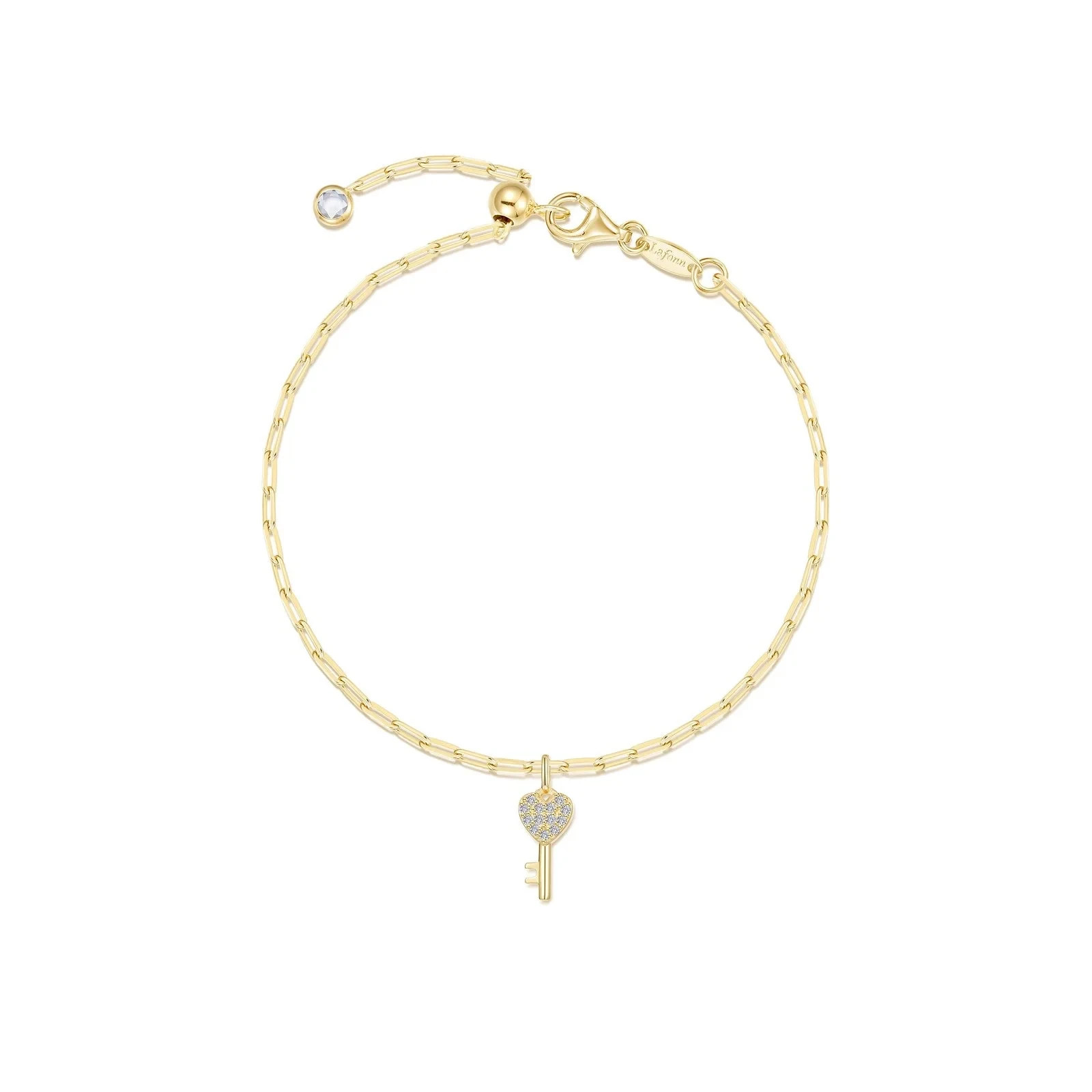BRAND NEW Lafonn Yellow Gold Plated Key To Forever Delicate Bracelet B2007CLG68