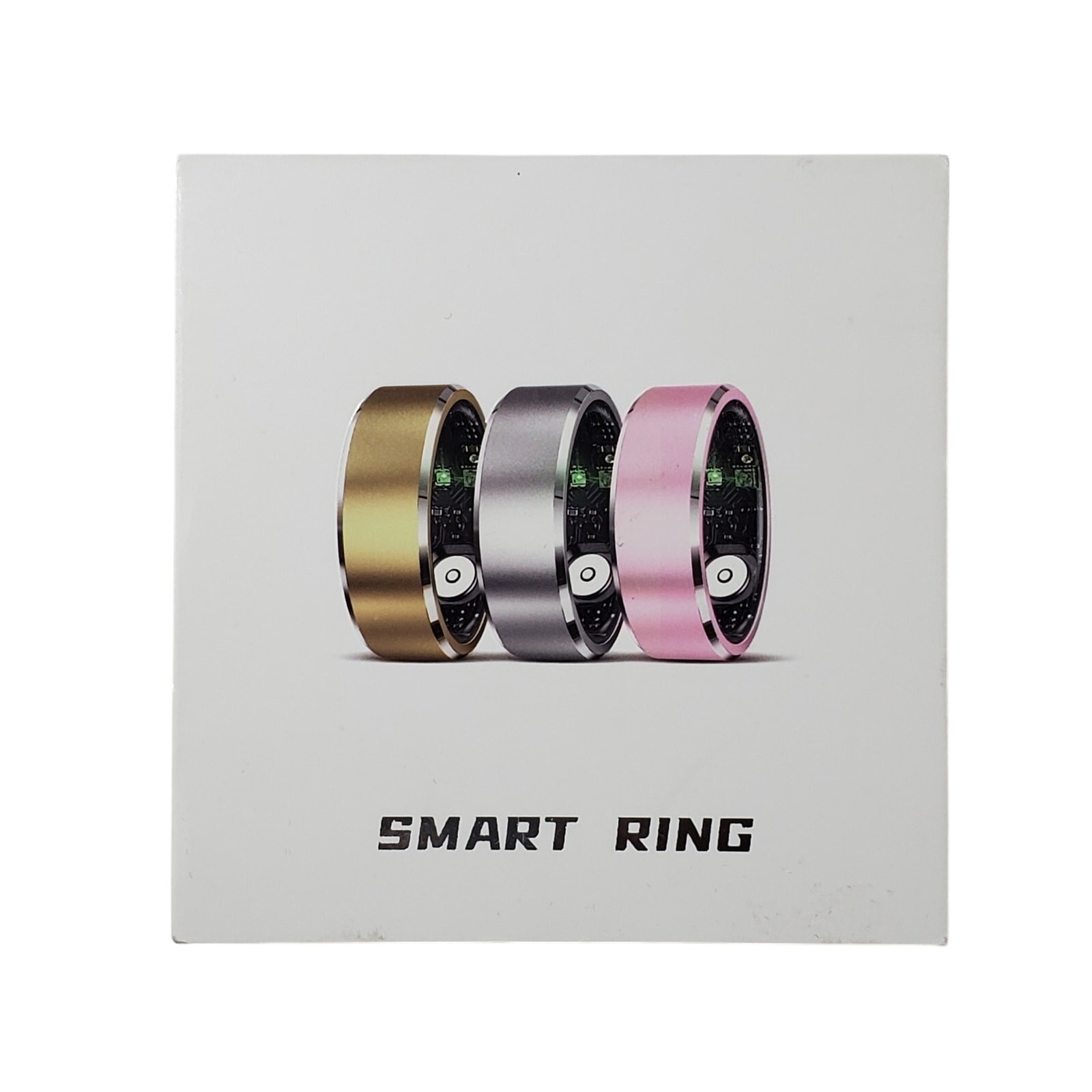 Smart Fitness Ring Size 8 Pink Heart Rate SpO2 Tracker iPhone Android