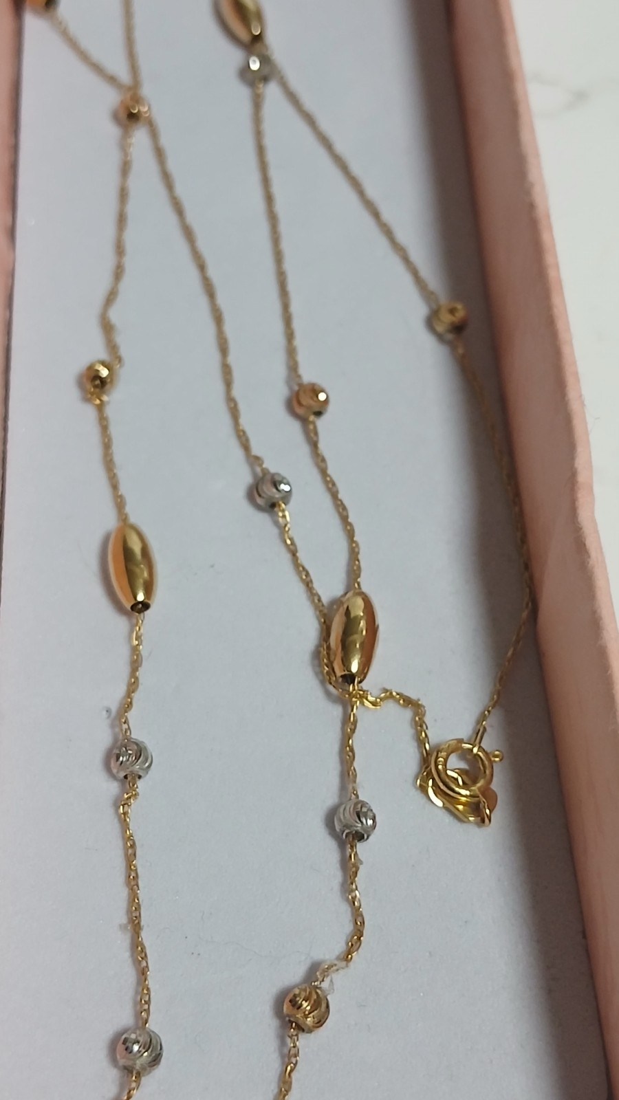 9ct Yellow and white Gold necklace