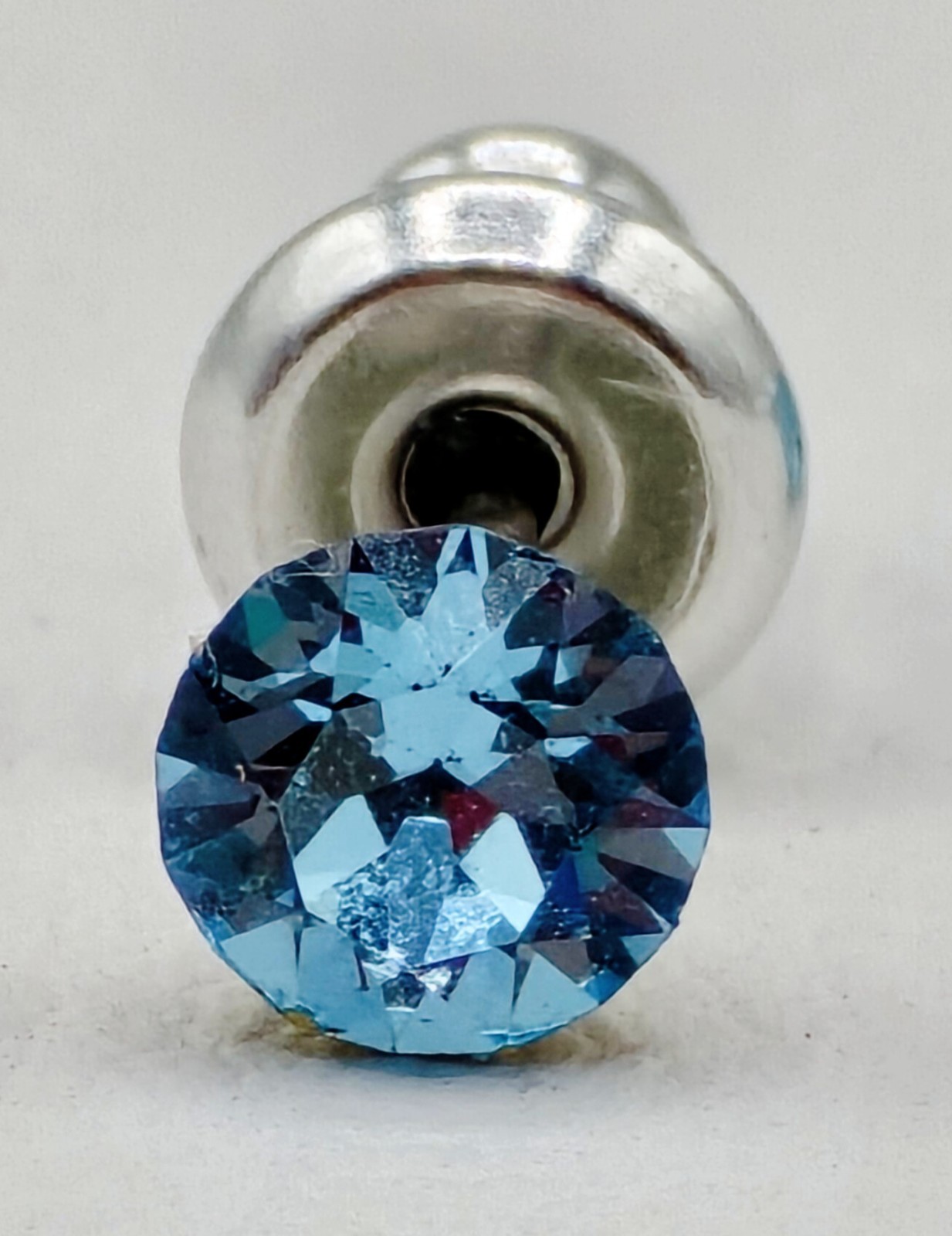 Light Blue Round Stud Earrings 3mm Crystal Made with Swarovski Elements