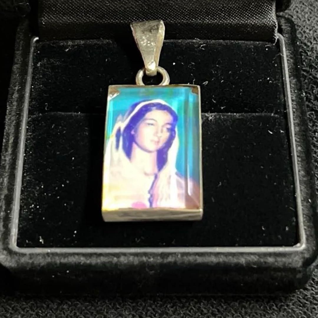 Vintage Mexico Silver925 Virgin Mary Christ Necklace