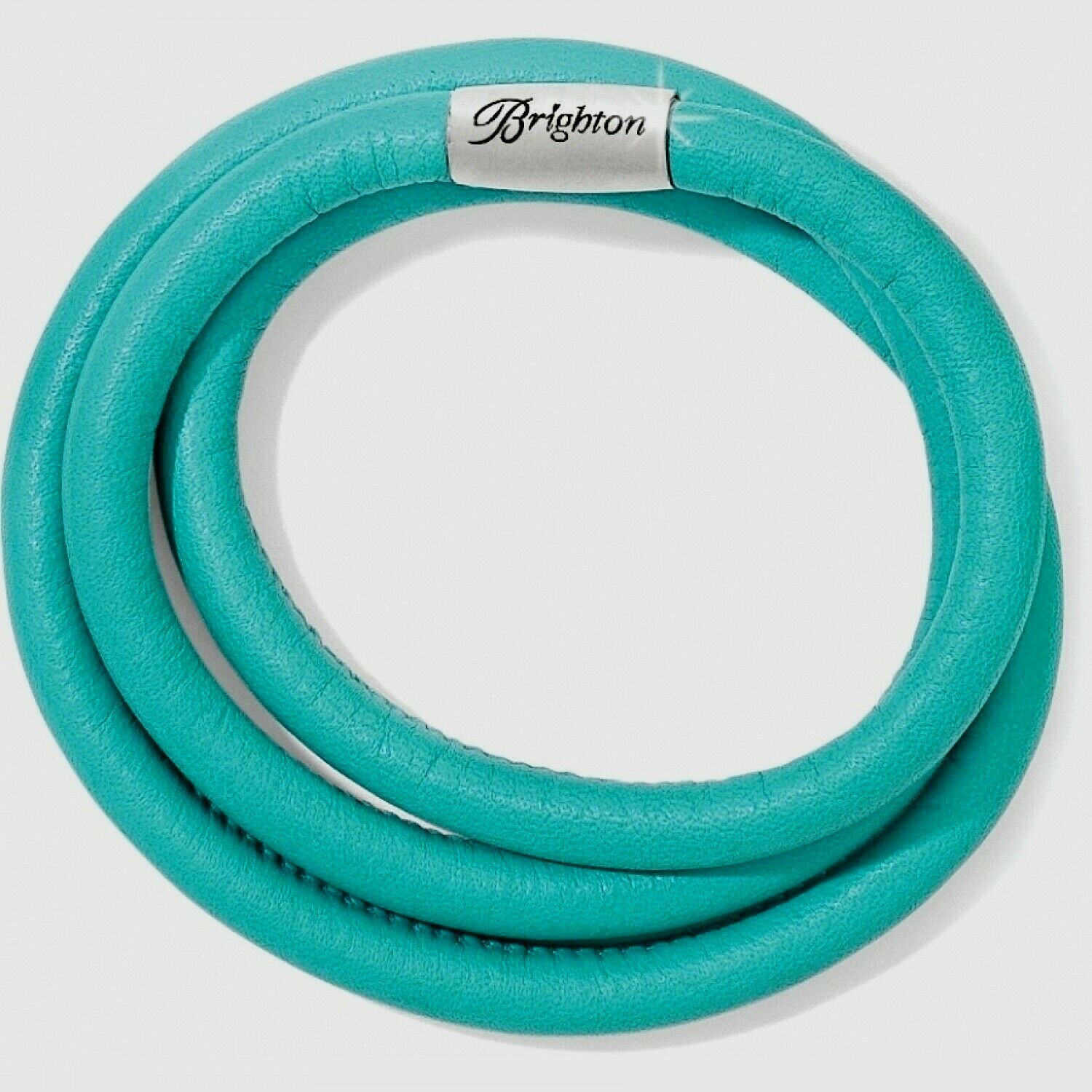 NWT Brighton WOODSTOCK Teal Green Blue TRIPLE Leather Bracelet MSRP $60