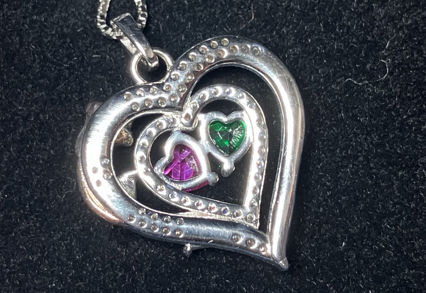 Brand New Sterling Silver Heart Pendant Necklace by IEFEL * I LOVE YOU FOREVER