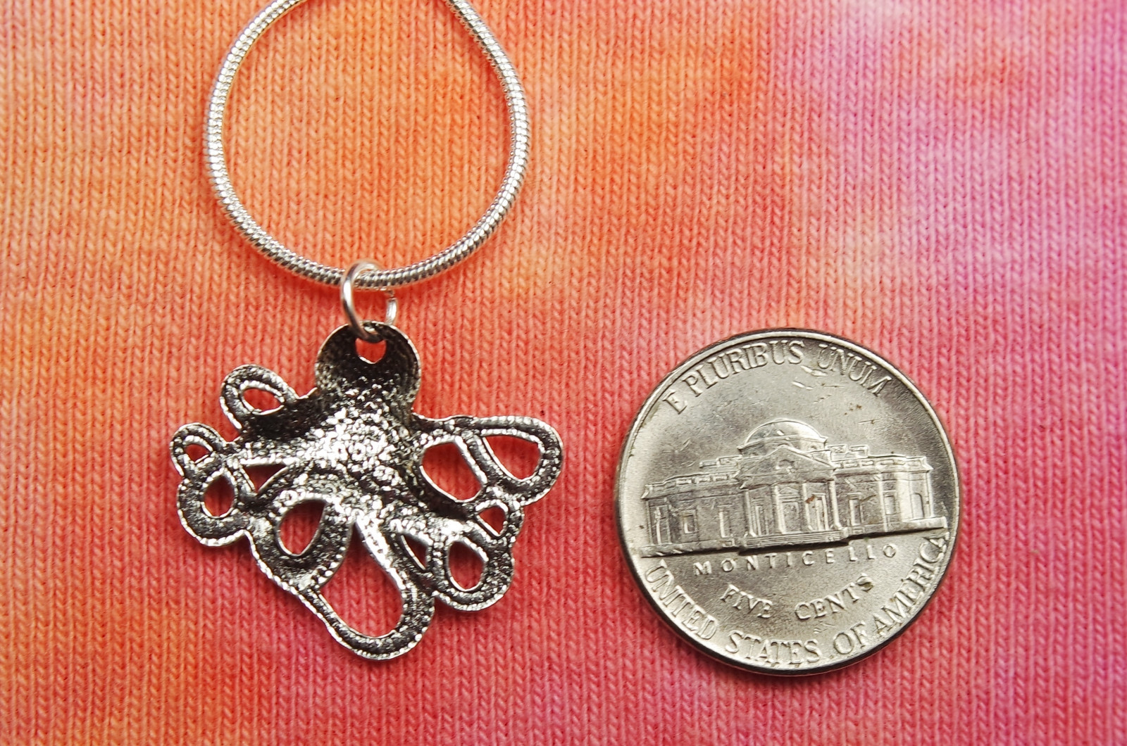 Octopus Necklace pick 16″-36″ inch length Silver Jewelry for Men or Women Ocean