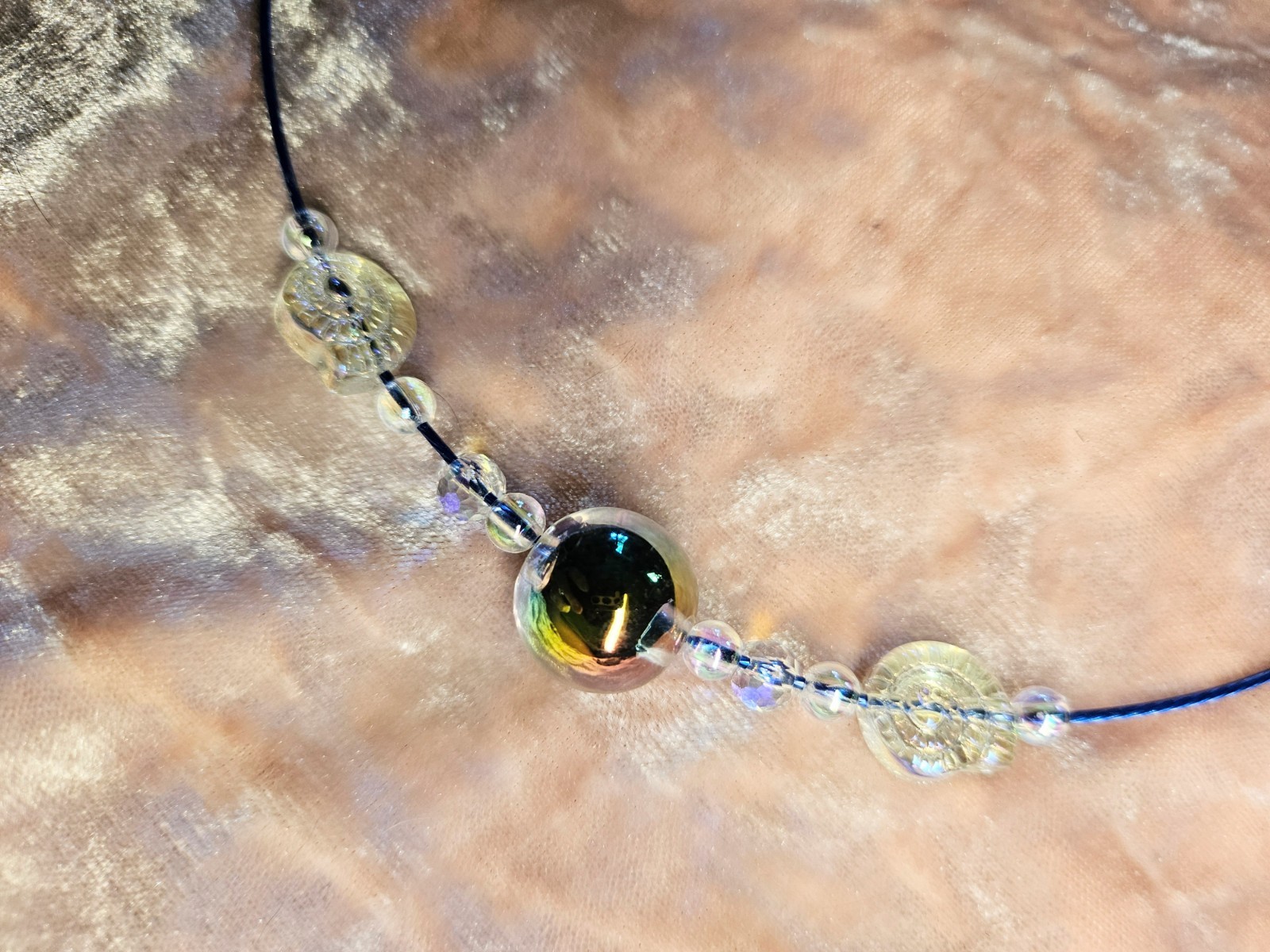 BigTimeRockShow Sea Treasure Iridescent Orb & Glass Nautilus Acrylic Bubbles