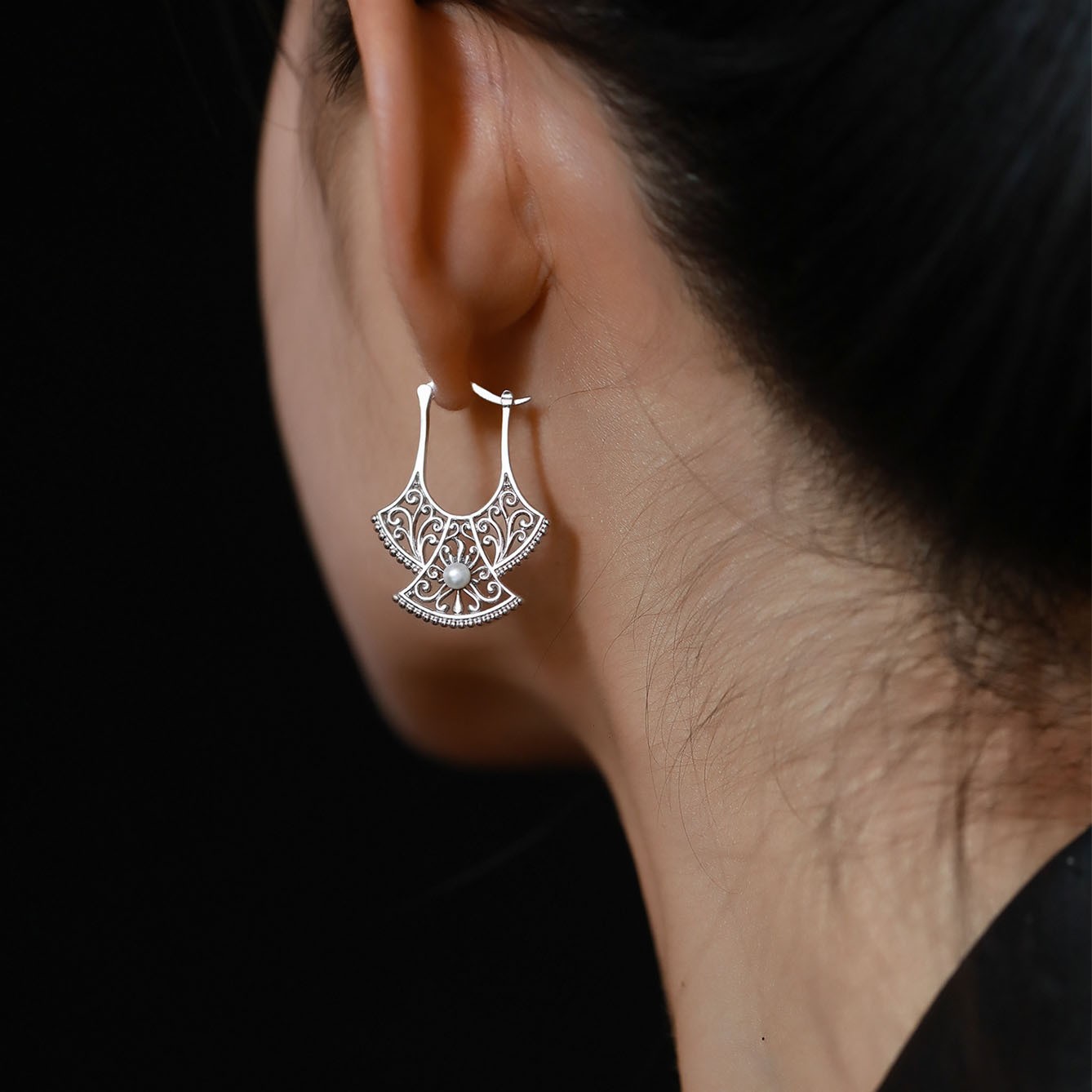 Carved Phoenix Tail Earrings for Women