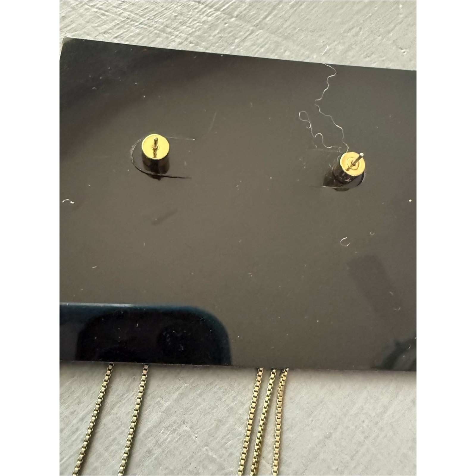 Jenny Bird Gold Tone Triple Chain Earrings NEW