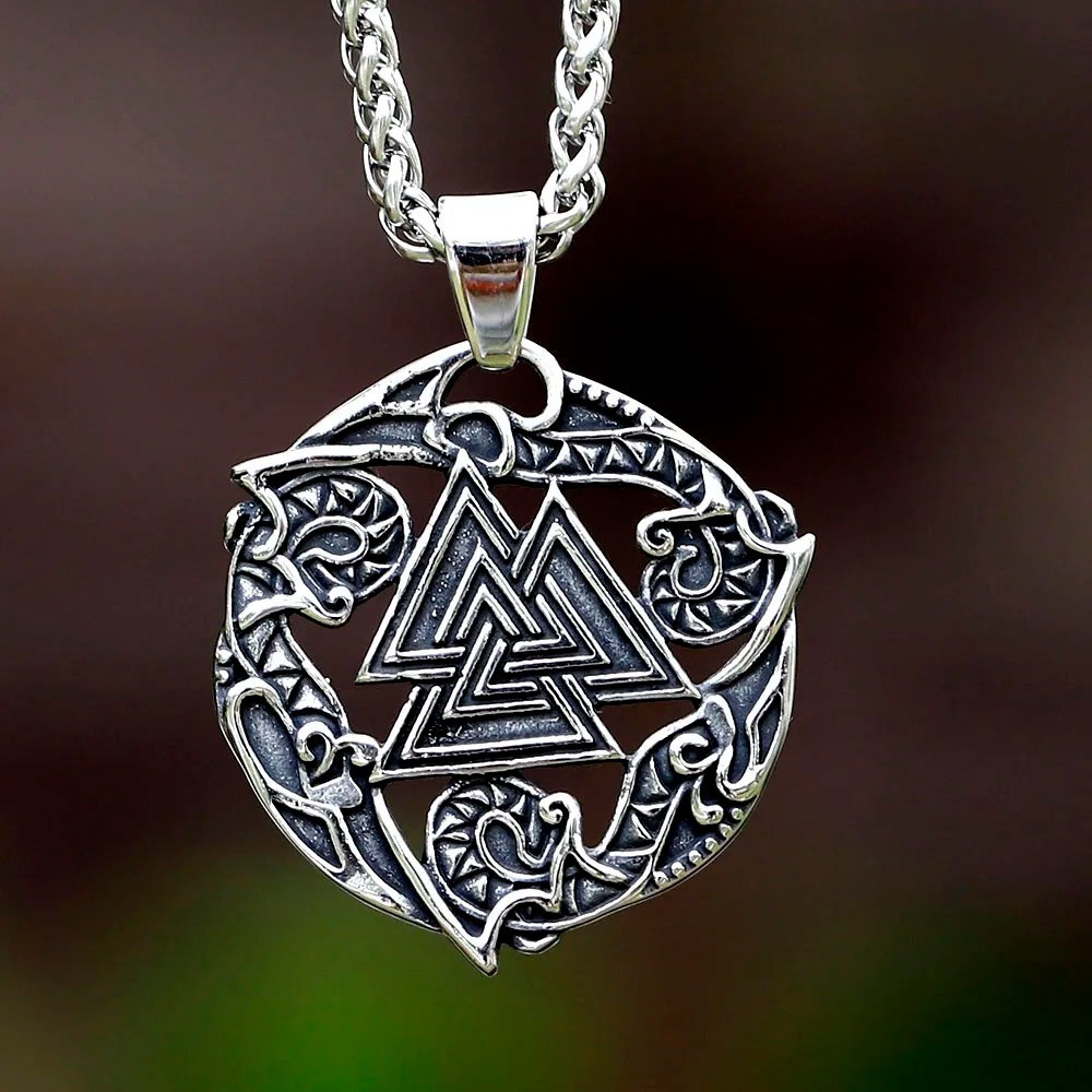 Viking Valknut Necklace Stainless Steel Necklace