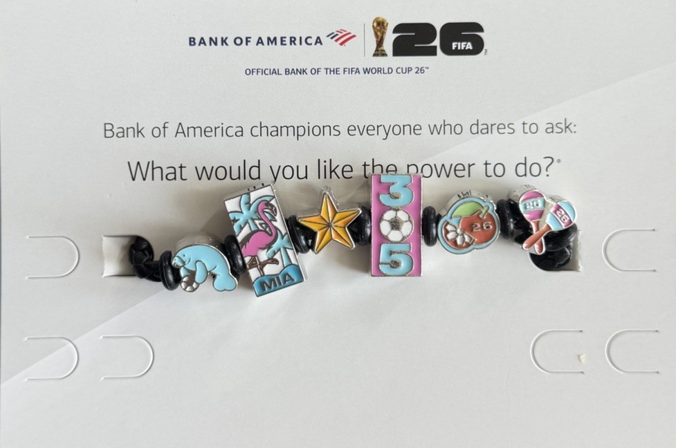 FIFA World Cup 26 Bank of America Limited Edition MIAMI Charm Bracelet