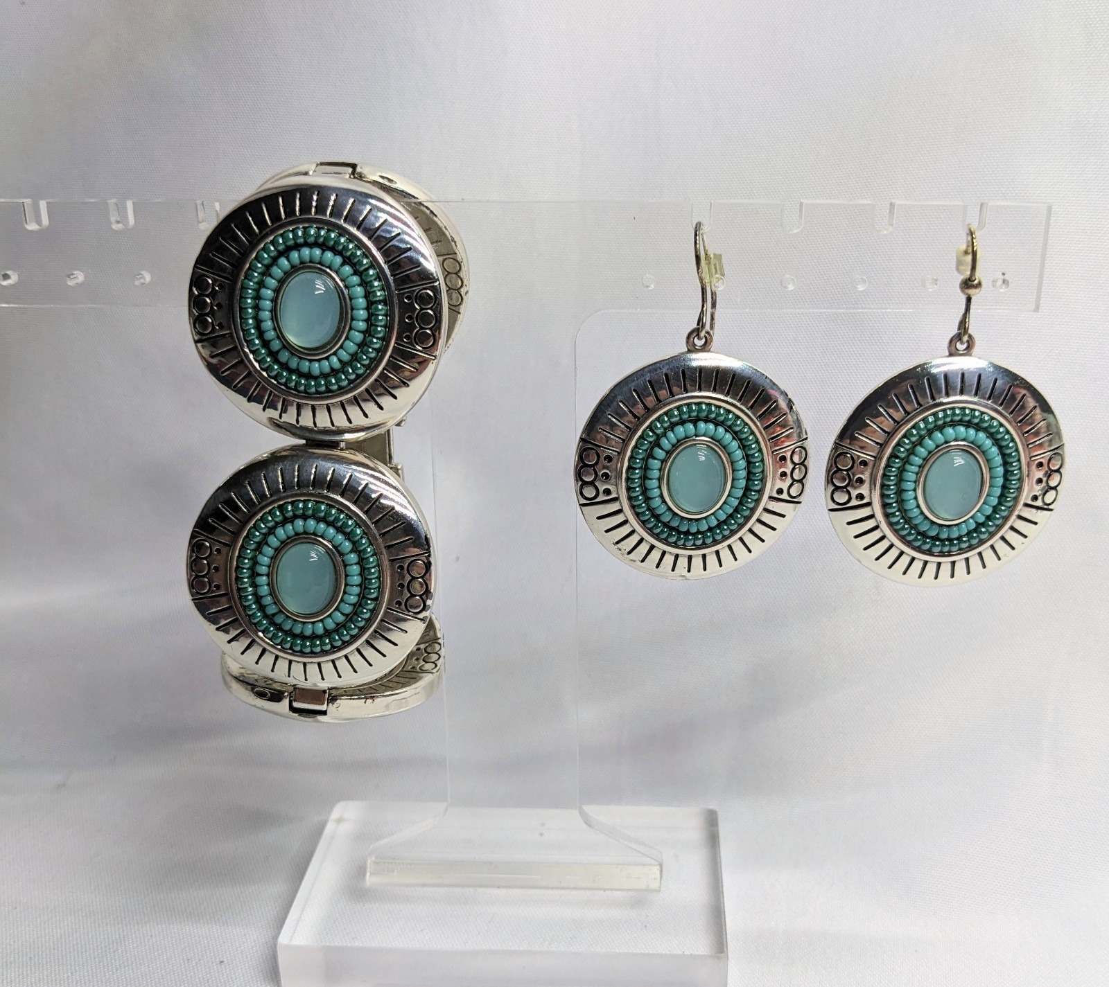 Brighton Vista Earrings And Bracelet W/ 1″ Extender And Branded Dust Bag, SCARCE