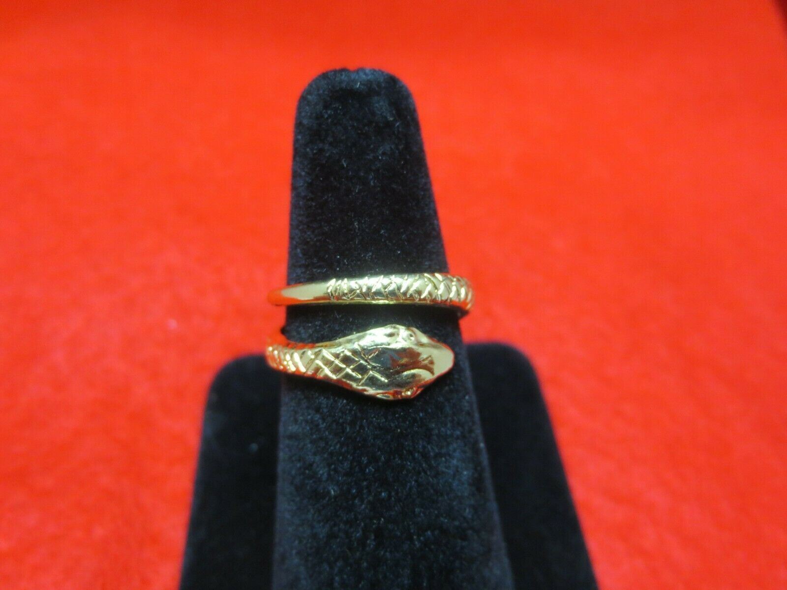 14KT GOLD PLATED ADJUSTABLE SNAKE RING STYLE SIZE 11