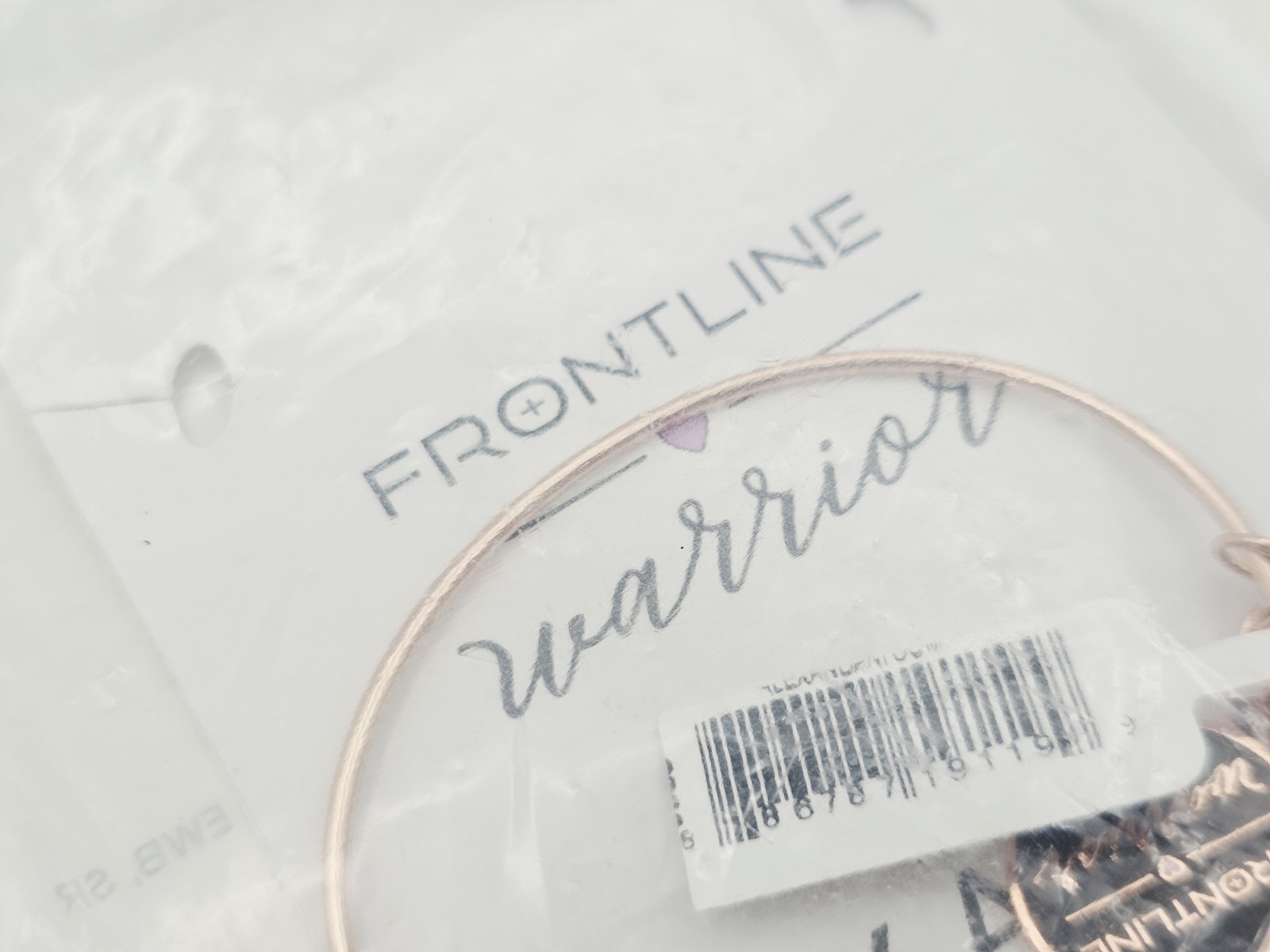 Alex and Ani ” Frontline Warrior ” Rose Gold Duo Charm Bangle Bracelet 🔆 New