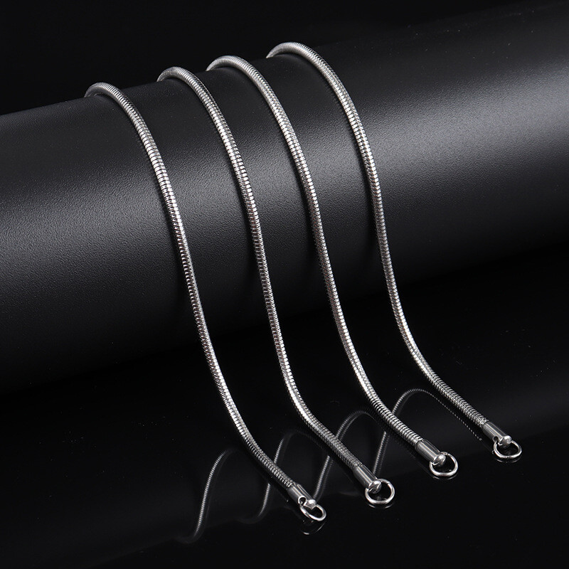 1mm Men Women 925 Sterling Silver Italian Snake Chain Necklace Jewelry 16-24″