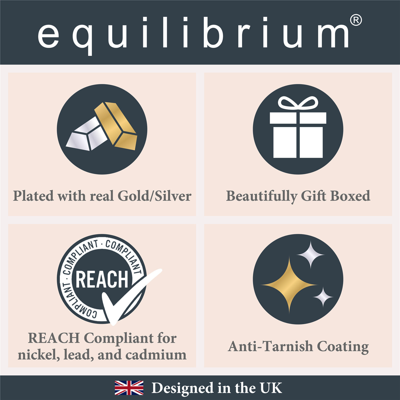 Equilibrium Raindrops Gold Plated Earrings Cluster Droplet Stud Gift