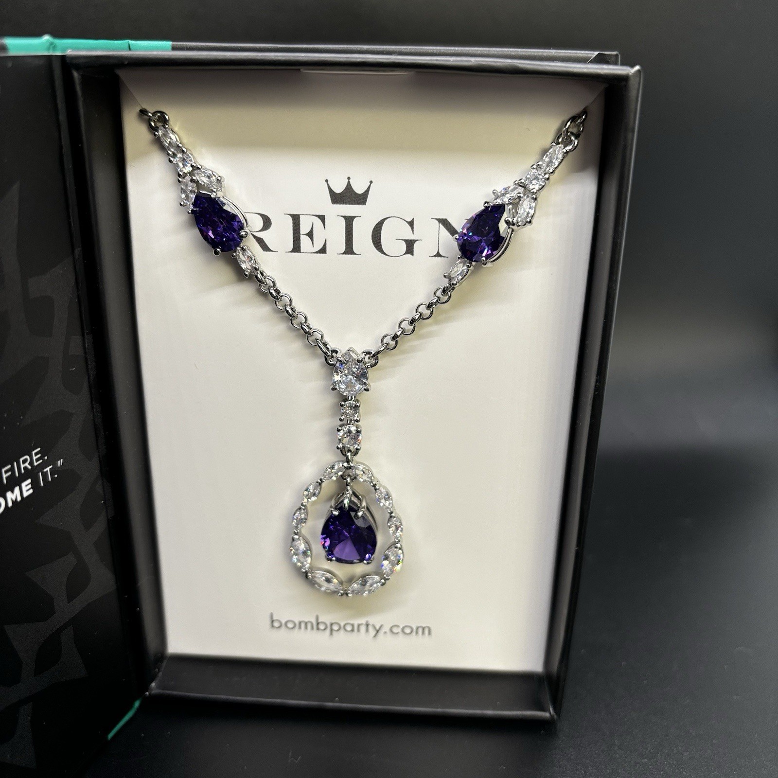 Bomb Party Reign Villain Necklace-2024-Moments In The Mirror – RPB 7653- Violet