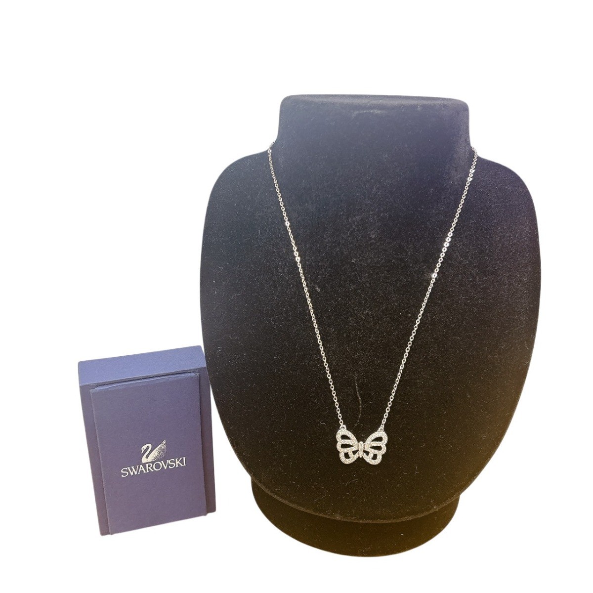 SWAROVSKI Butterfly Rhinestone Necklace Not specified Silver Women