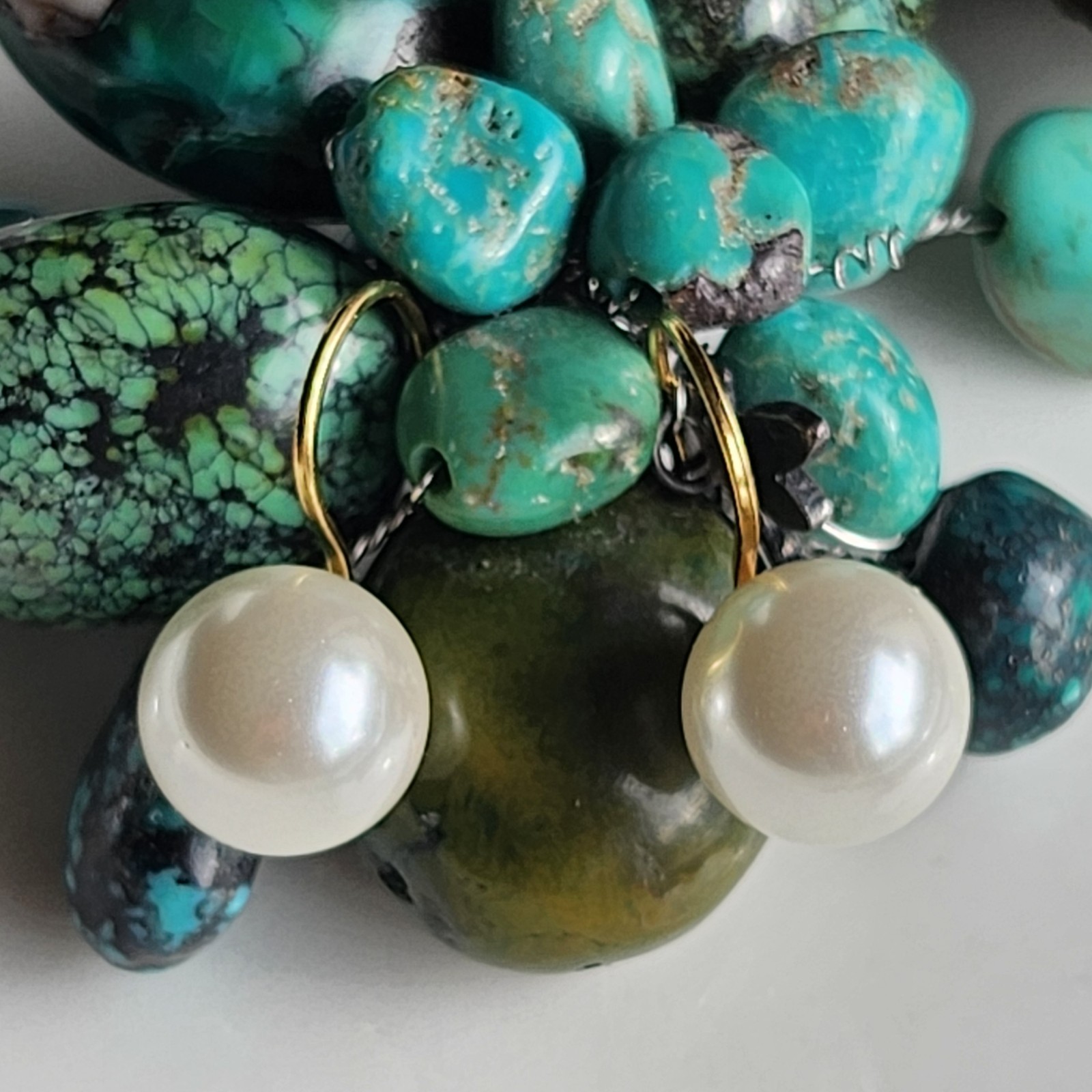 925 Sterling Silver SeaShell 10mm White Cream Pearl Drop Earrings Gold-Plate
