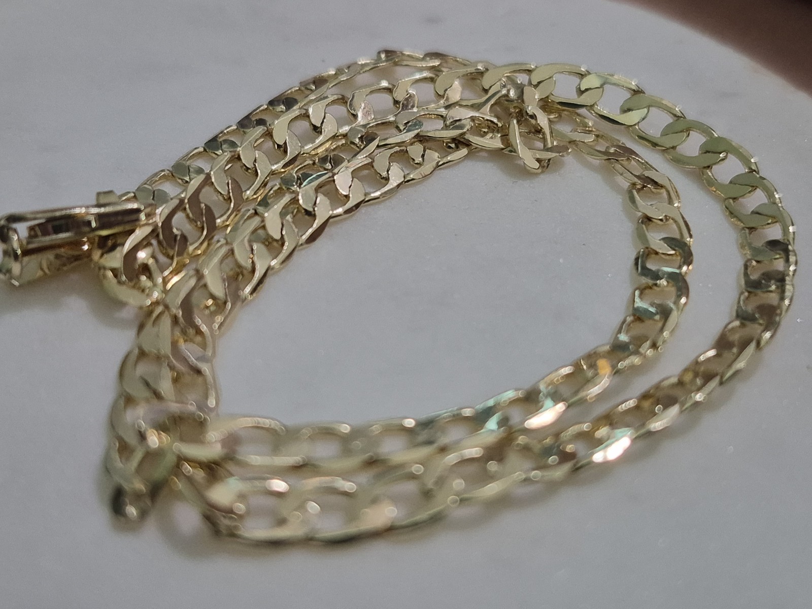 16in 4.5mm Gold Filled Cuban Chain Necklace Lobster Clasp