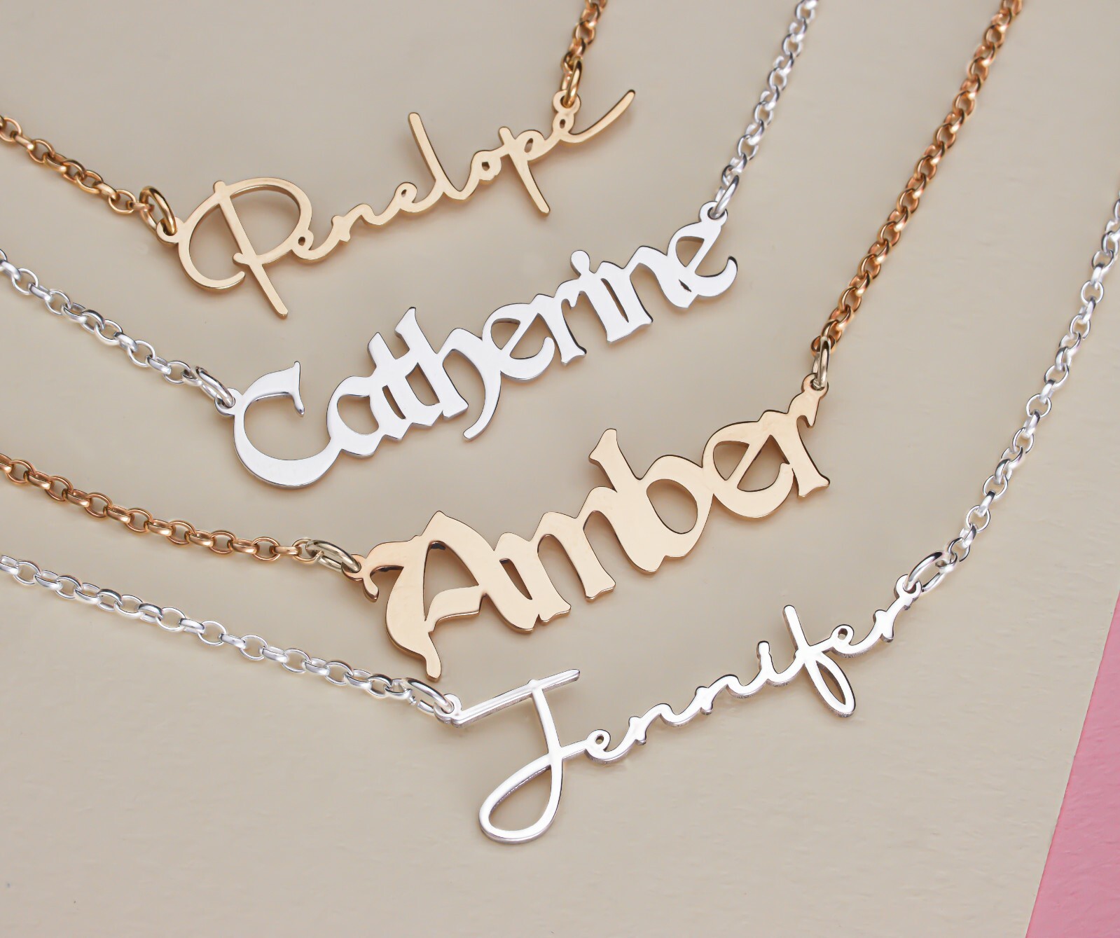 Personalised Name Pendant 925 Silver Name Necklace • Jewellery Gift For Her •