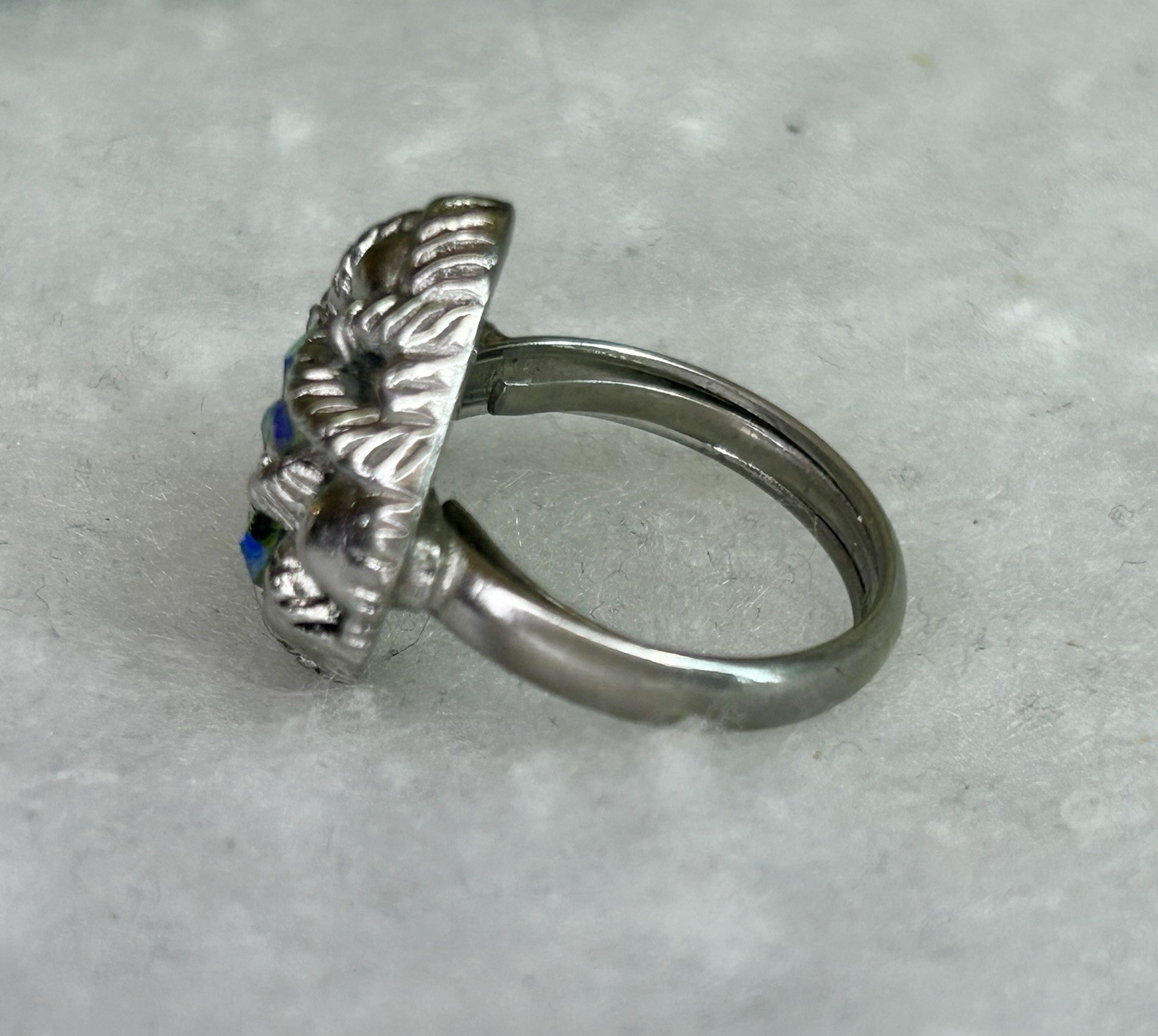 Vintage Avon Aurora Borealis Rhinestone Ring (c. 1970s–1980s)