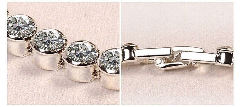 Round Cut Simulated Diamond Women’s Gorgeous Bracelet In 14K White Gold Plated