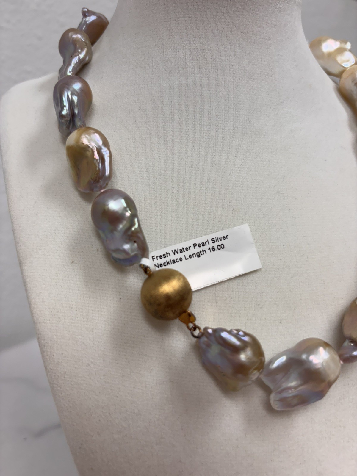 Rare 13-18mm Natural Pink Purple Multicolor Baroque Keshi Pearl Necklace 16 in