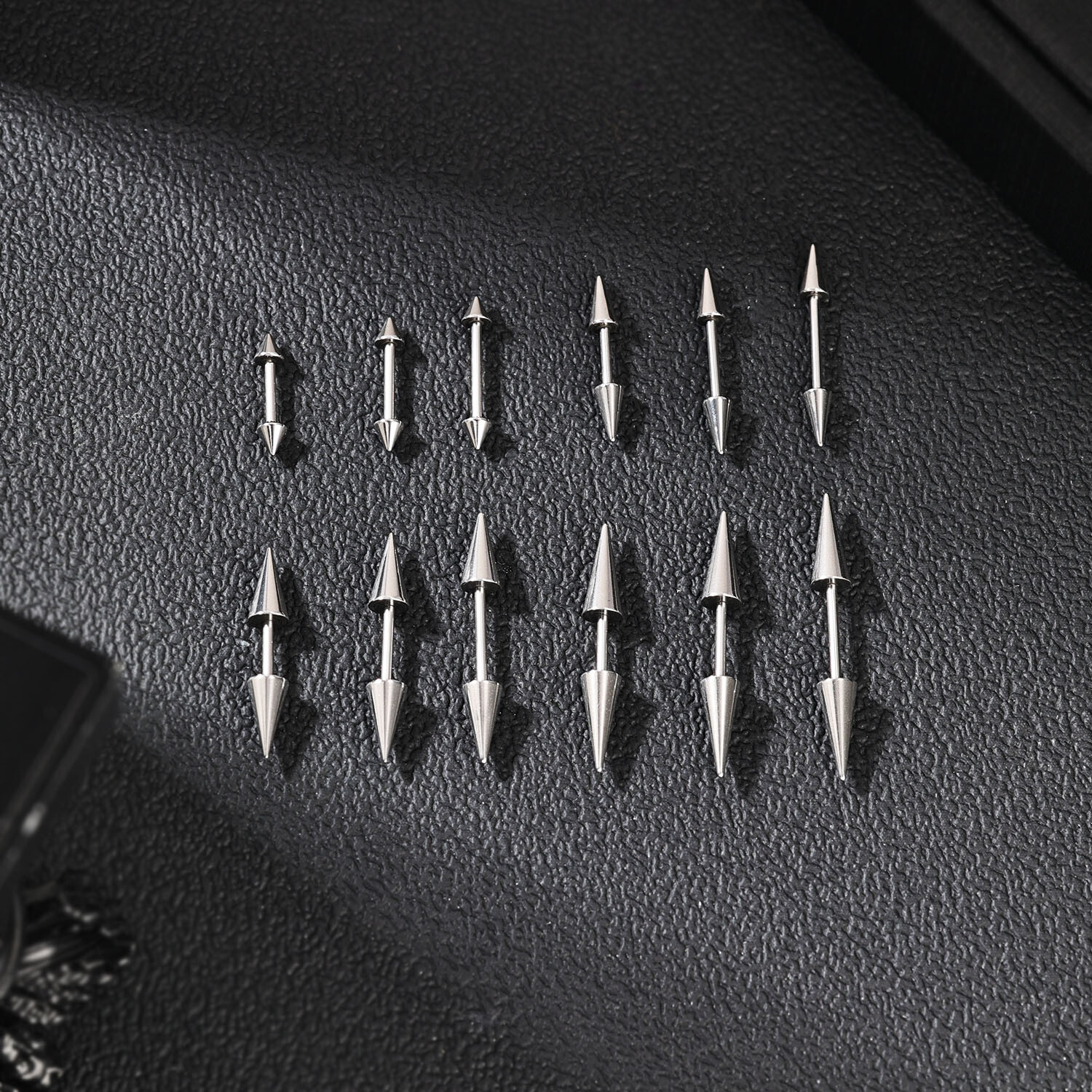 16G 18G Stainless Steel Stud Earring Spike Helix Tragus Barbell Piercing Jewelry