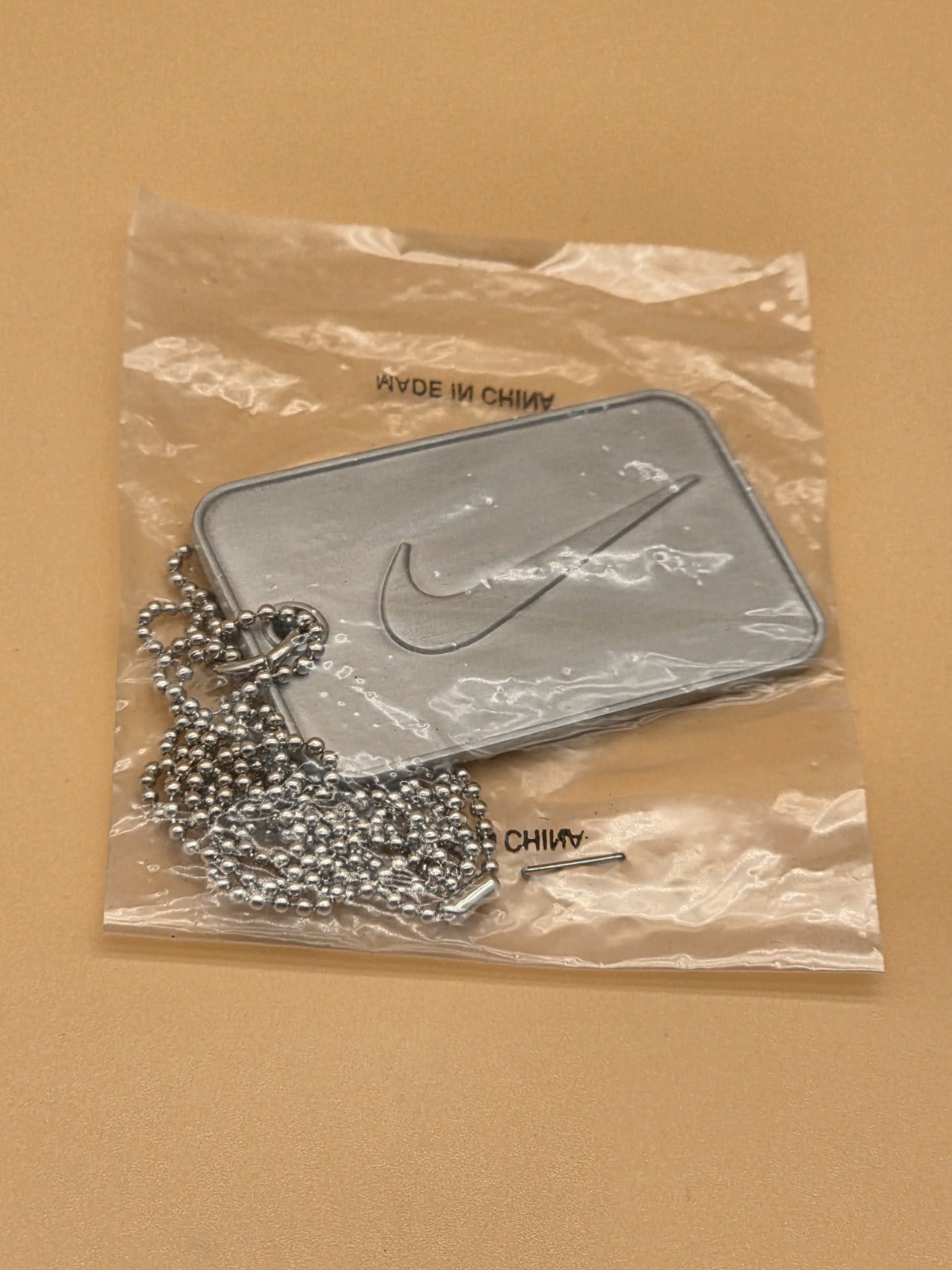 NEW Nike NECKLACE Dog Tag Necklace Stainless Steel From Nike Store