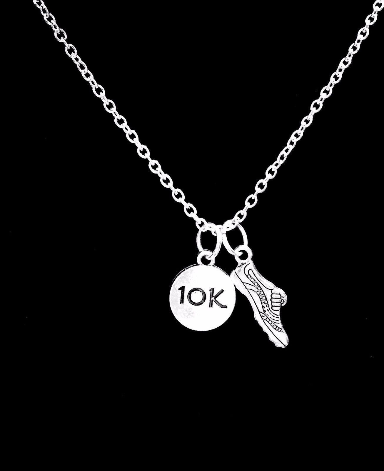 10K Necklace Sports Running Shoe Runner Marathon Gift Jewelry