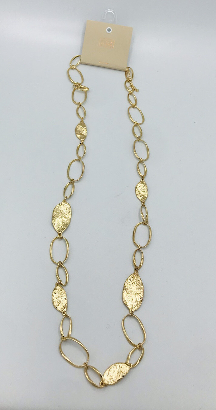 14th & Union Nickel Free Long Necklace Oval Twist Linked 34″ L Gold