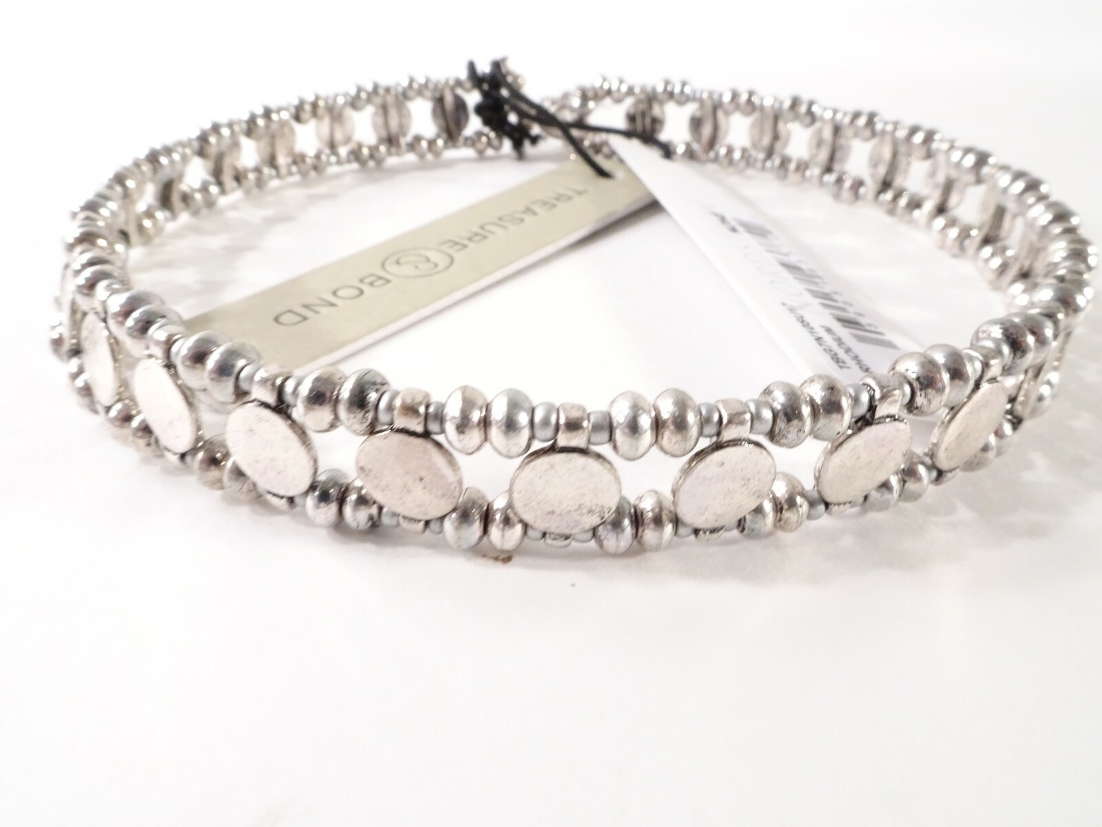 Nordstrom Treasure & Bond Women’s Bead Disc Choker Necklace NWT 99 Rhodium GOLD