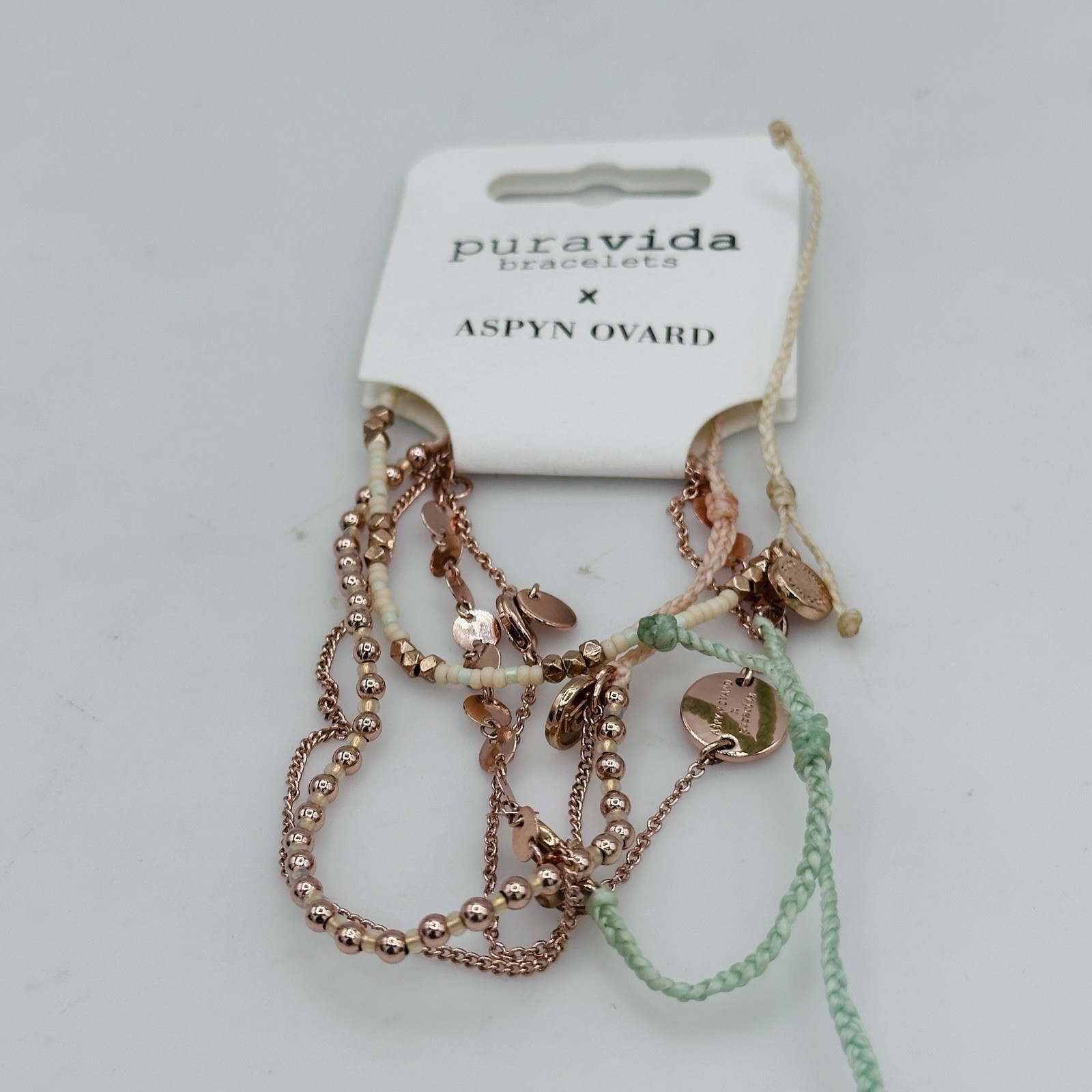 Pura Vida x Aspyn Ovard Style Pack Bracelet Stack Rose Gold NWT Retired