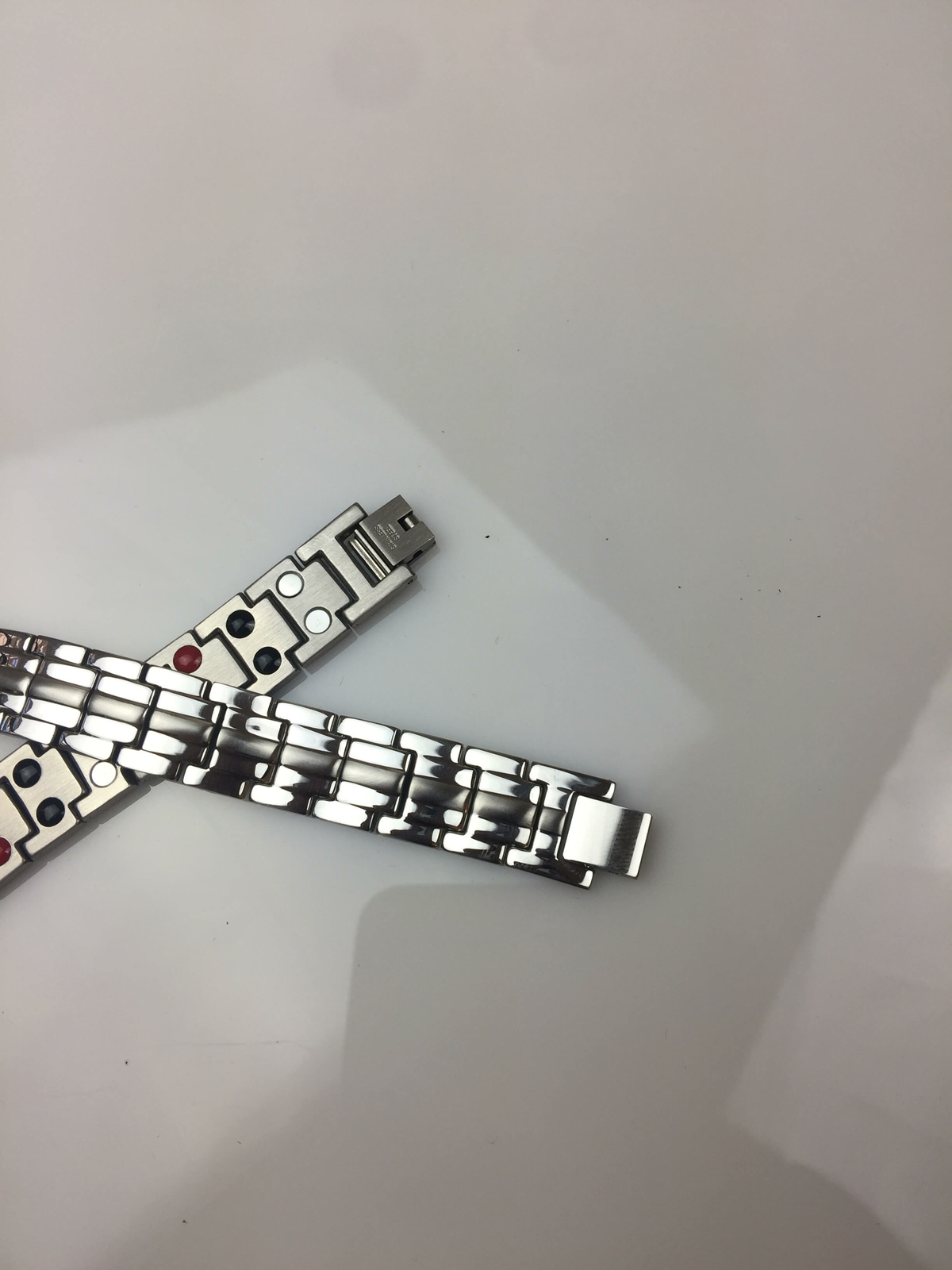 Silver Magnetic Bracelet Therapy Arthritis Pain Relief 4 Element Energy Stress