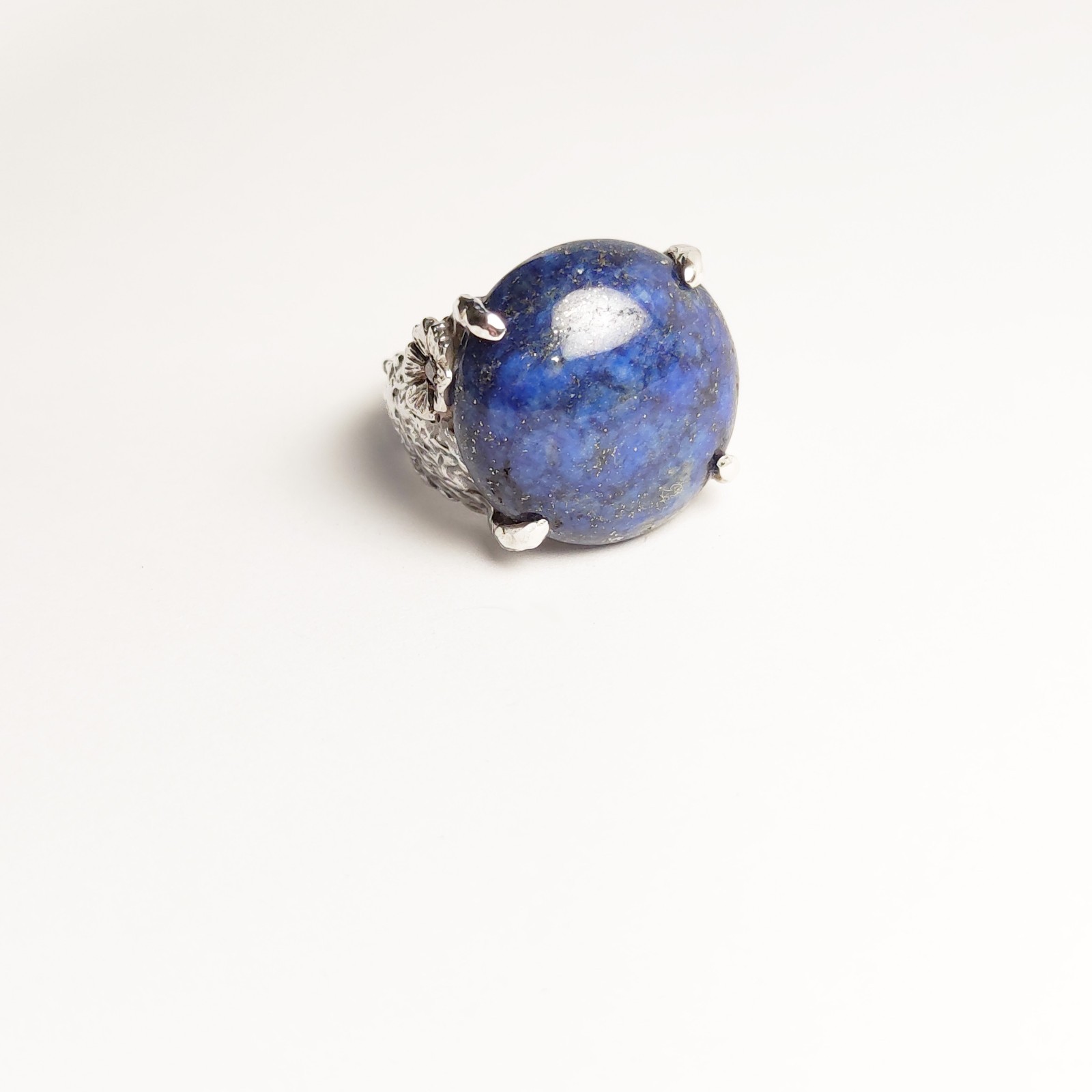 Lapis Ring EU 18 _ US 8 1/4 Silver 925 Handmade Women Jewelry Gift For Her